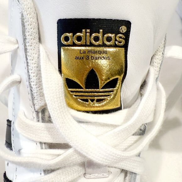 NWOT Adidas Pro Model Superstar High Top Sneaker Shoes White Black 6.5 M / 8 W - Picture 3 of 10